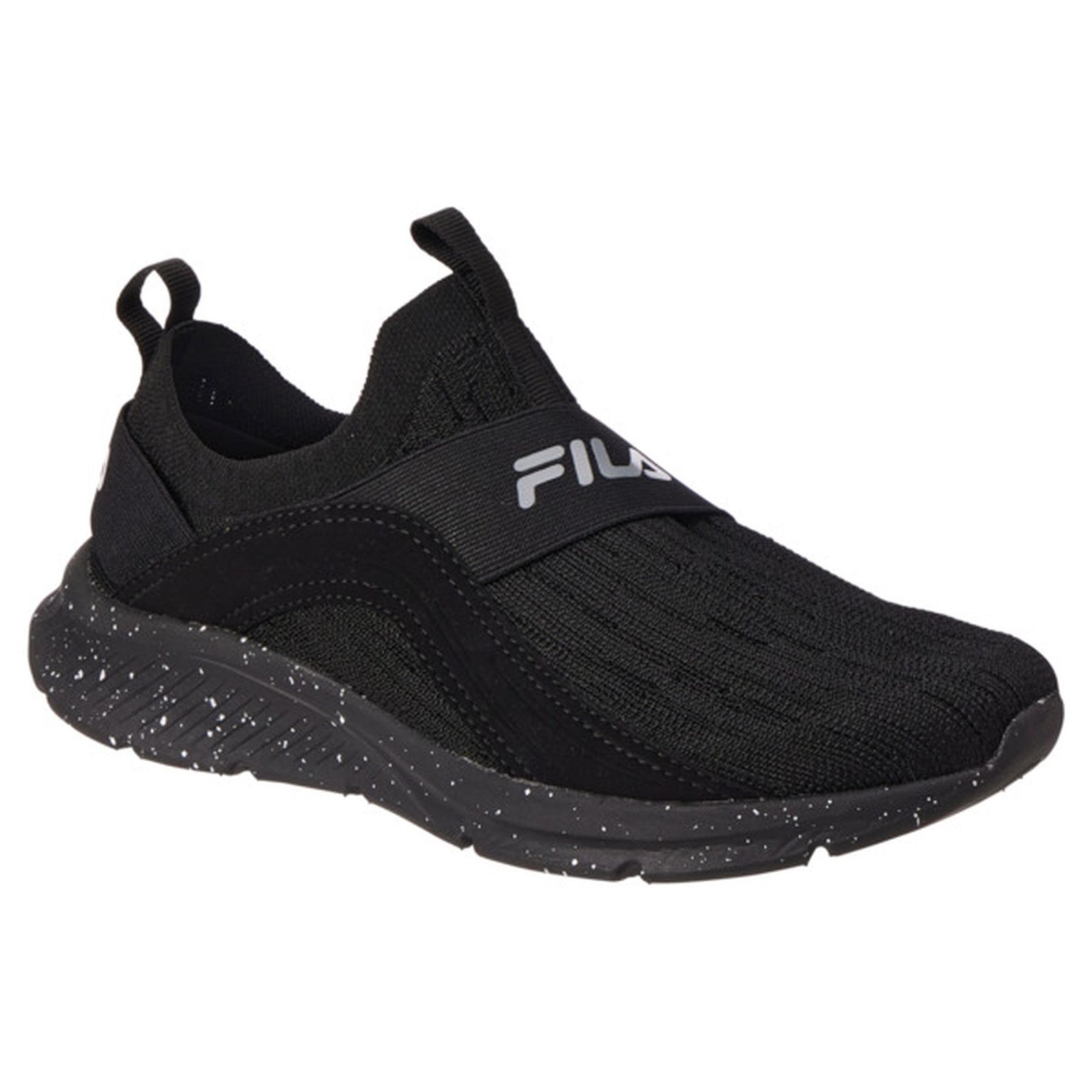 Fila Reversal Womens Slipon Shoes Triple Black NIB